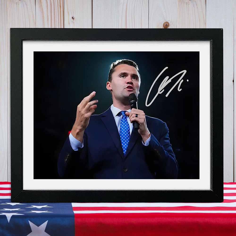 Charlie Kirk Autographed Signed Picture Frame HA75 64424