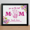 Custom Name You Are The Best Mom Handprint 2-Layered Wooden Plaque With Stand TH10 169011