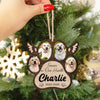 Personalized Pet Memorial Paw Wood Ornament HO82 894376