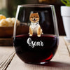 Custom Dog Photo Wine Glass – Personalized Gift for Pet Lover TH10 169089