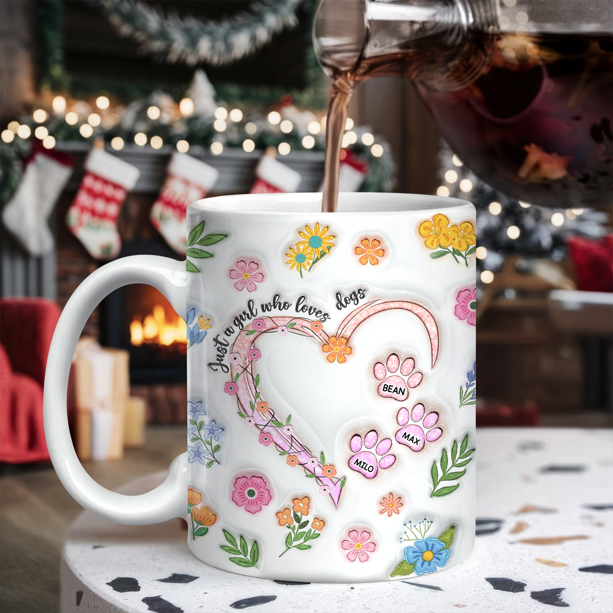 Just A Girl Who Loves Dogs Personalized 3D Inflated Effect Printed Mug HA75 898088