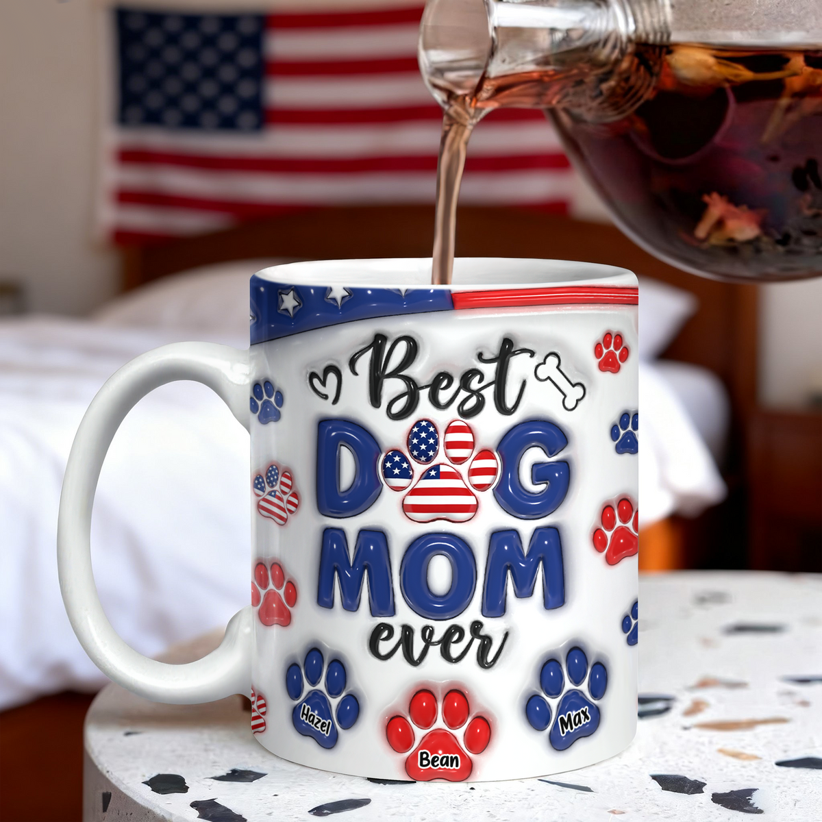 Best Dog Mom Dad Ever - Dog & Cat Personalized Custom 3D Inflated Effect Printed Mug HA75 920328