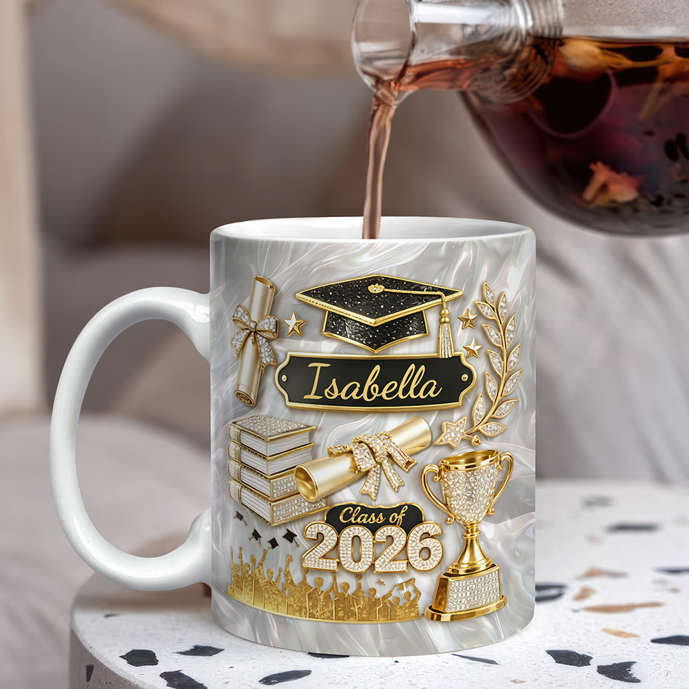 Custom Name Graduation 3D Effect Coffee Mug Class of 2026 Gift CH07 911192