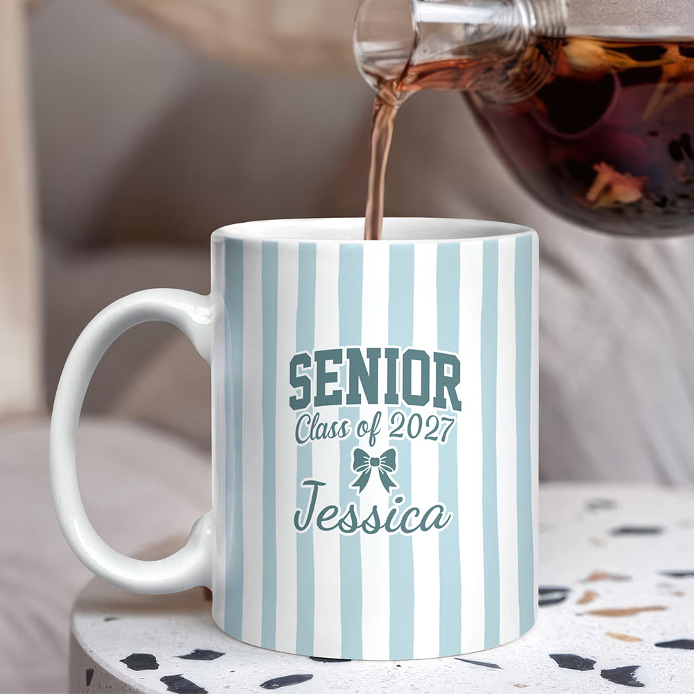 Personalized Class Of 2027 Stripe Mug For Senior TH10 170899
