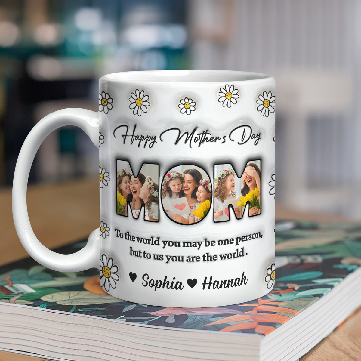 Custom Photo Happy Mother’s Day 3D Effect Mug – Personalized Gift for Mom CH07 910680