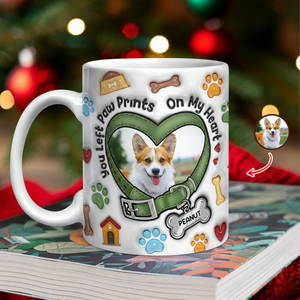 You Left Paw Prints On My Heart Custom Dog Photo 3D Inflated Effect Mug CH07 896676
