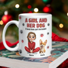 Personalized A Girl And Her Dog Version 3D Inflated Effect Mug HA75 898070