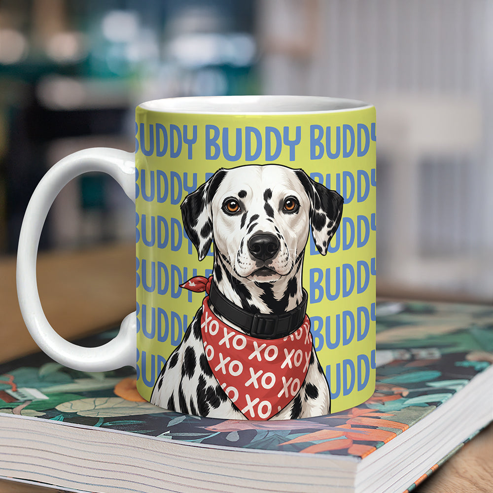 Custom Dog Photo Watercolor Print Full Mug - Personalized Pet Mug, Custom Dog Lover Gift for Family & Friends CH07 180094