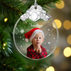 Custom Photo Kid Metal Glass Ornament For Christmas HA75 897166