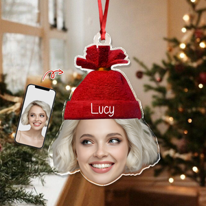 Custom Cute Face Photo Acrylic Ornament Christmas Gift For Family HO82 894756