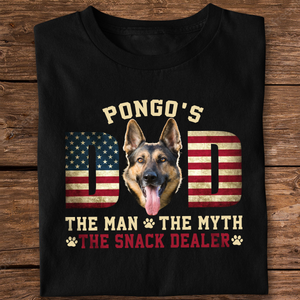 Custom Photo Dog - Dog's Dad The Man The Myth The Dealer American Flag Dad Shirt HA75 892440