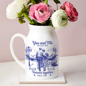 You & Me We Got This Personalized Couple Toile De Jouy Vase LM32 893965