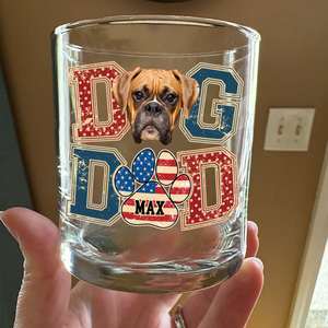 Custom Photo Best Dog Dad, Best Scooper Whiskey Glass Gift For Father's Day, Dog Lovers HO82 894032