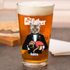 Custom Cat Face Photo The Catfather Print Beer Glass Personalized Gift For Dad HO82 893858