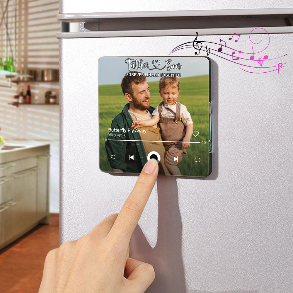 Custom Photo Family Forever Linked Together Music Fridge Magnet TH10 892471