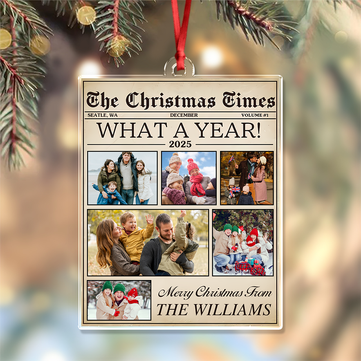 Custom Photo The Christmas Times What A Year Acrylic Ornament Holiday Keepsake For Family HO82 894758