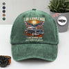 Custom Car Photo I Am A Simple Man Washed Denim Baseball Cap CH07 896386