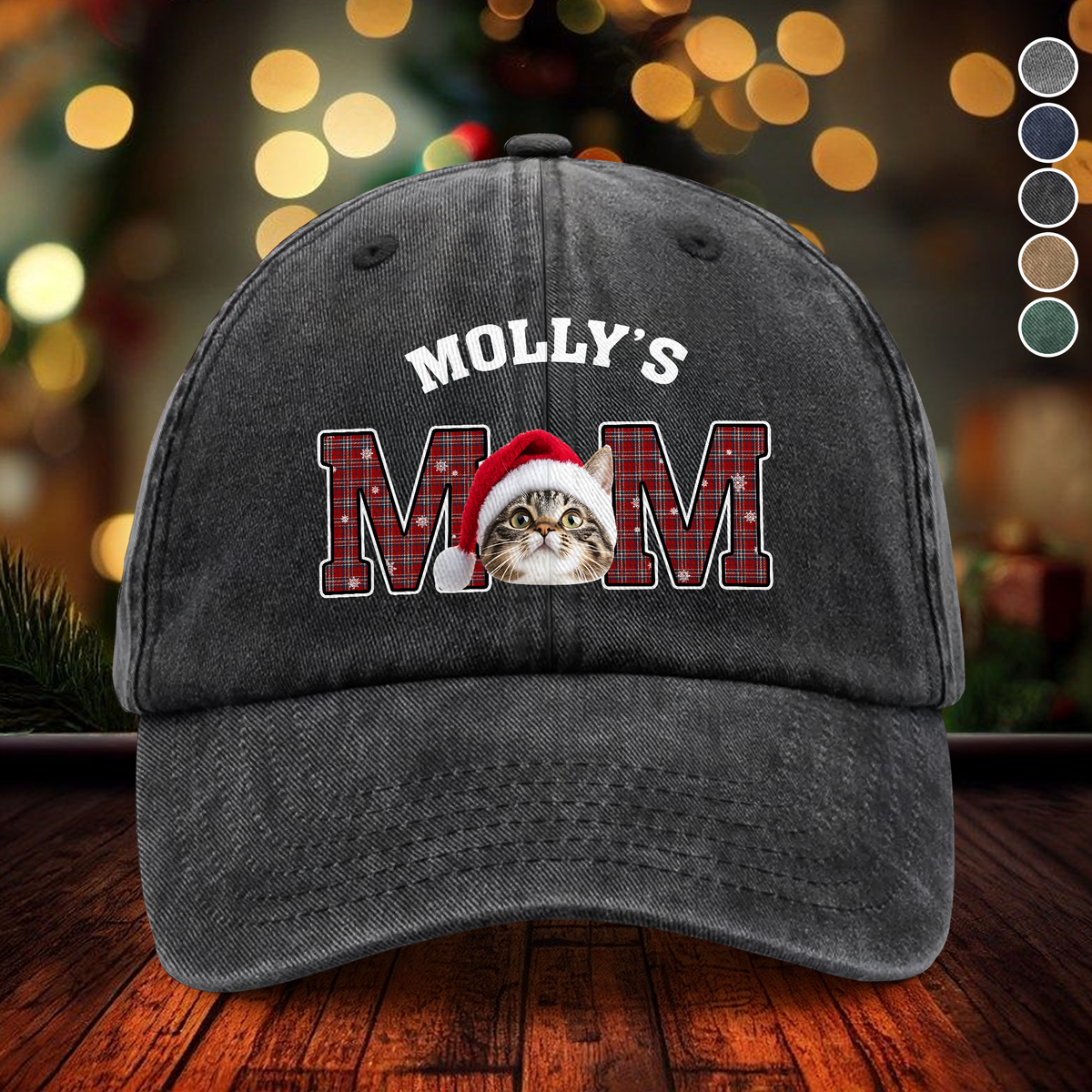 Custom Dog Cat Face Washed Denim Baseball Cap Christmas Gift For Dad Mom HO82 894400