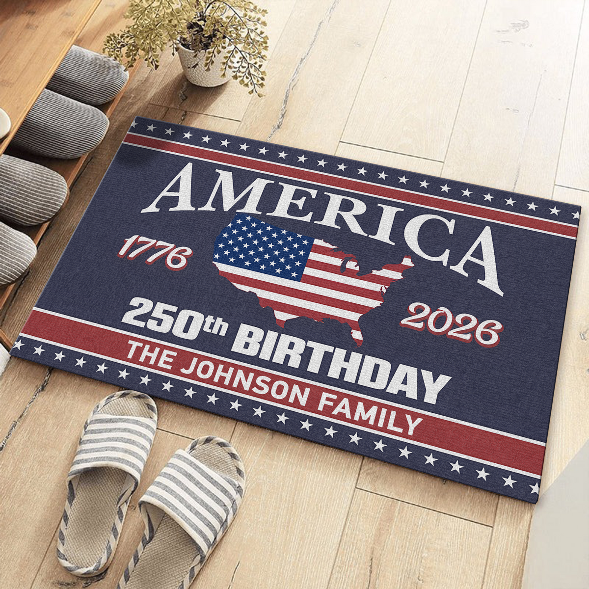 Personalized Family Name America 250th Anniversary Doormat TH10 898435