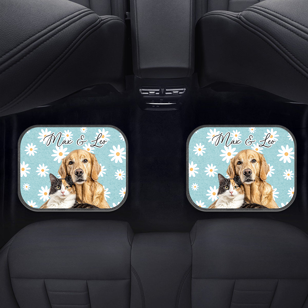 Custom Pet Photo Car Floor Mat For Dog And Cat Lovers HO82 894508