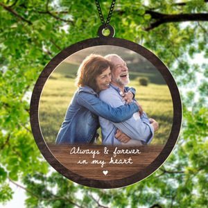 Custom Memorial Photo Always & Forever In My Heart Suncatcher LM32 897503