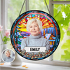 Custom Photo and Name Grandparent Memorial Stained Glass Suncatcher HA75 897150