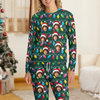 Custom Human Face Photo With Colorful Christmas Lights Sleepwear HO82 900026