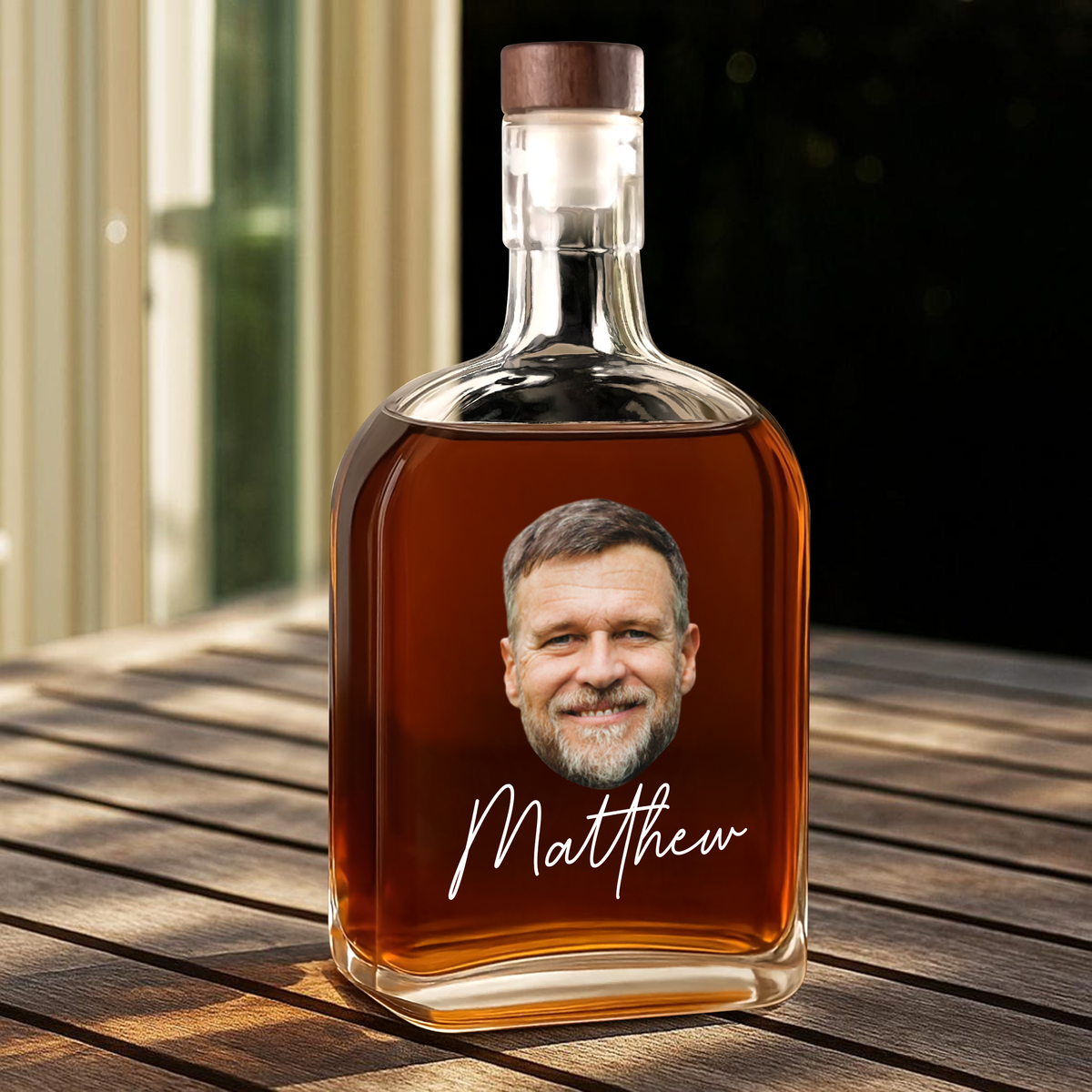 Custom Face Photo And Name On Whiskey Bottle TH10 894011