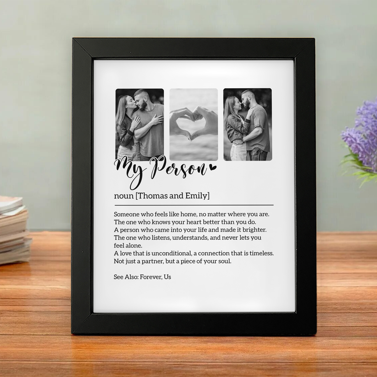 Custom Photo My Person Definition Personalized Picture Frame Couple Anniversary Gift, Valentines Day Gift HA75 920092