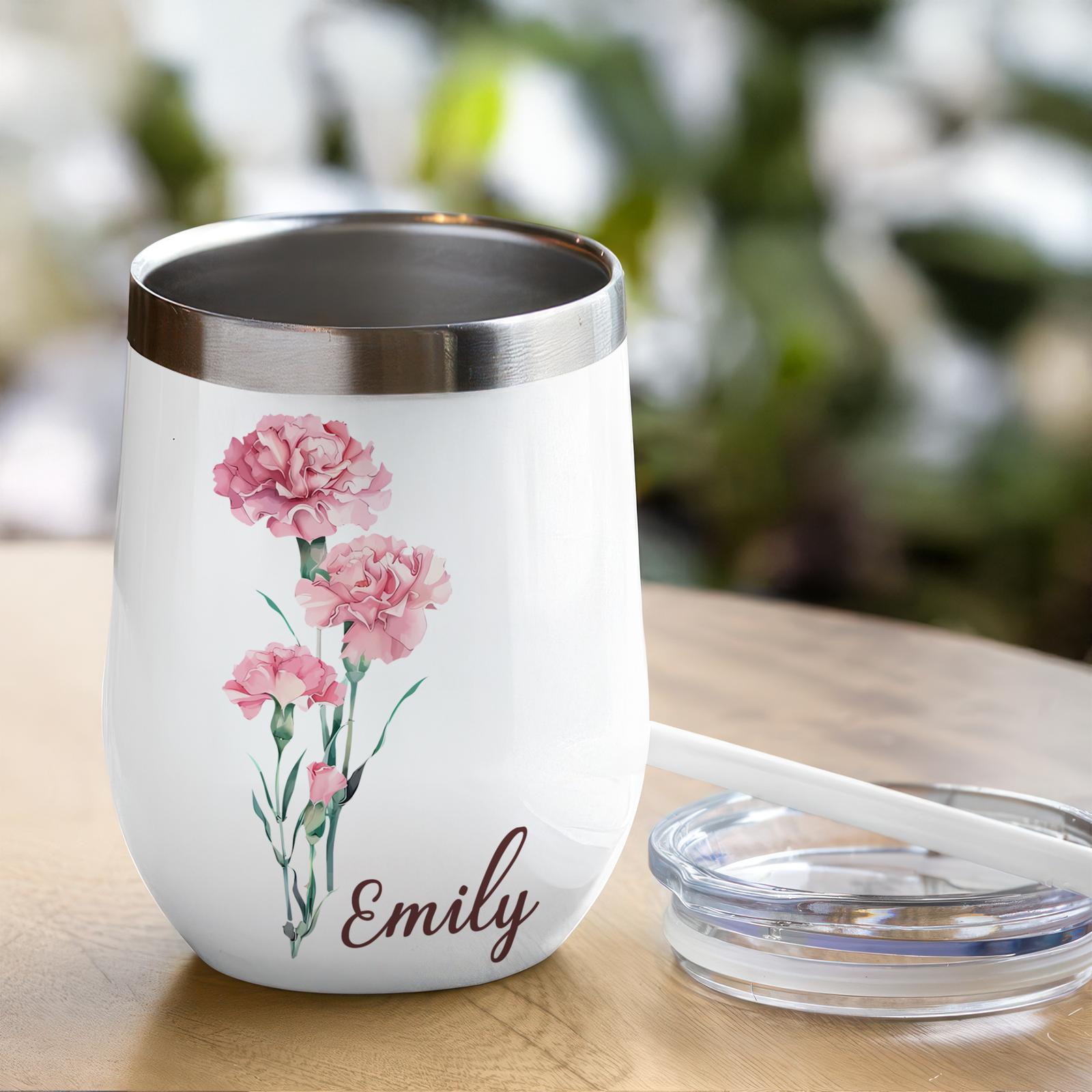 Personalized Flower With Name Wine Tumber Gift For Mom LM32 895375