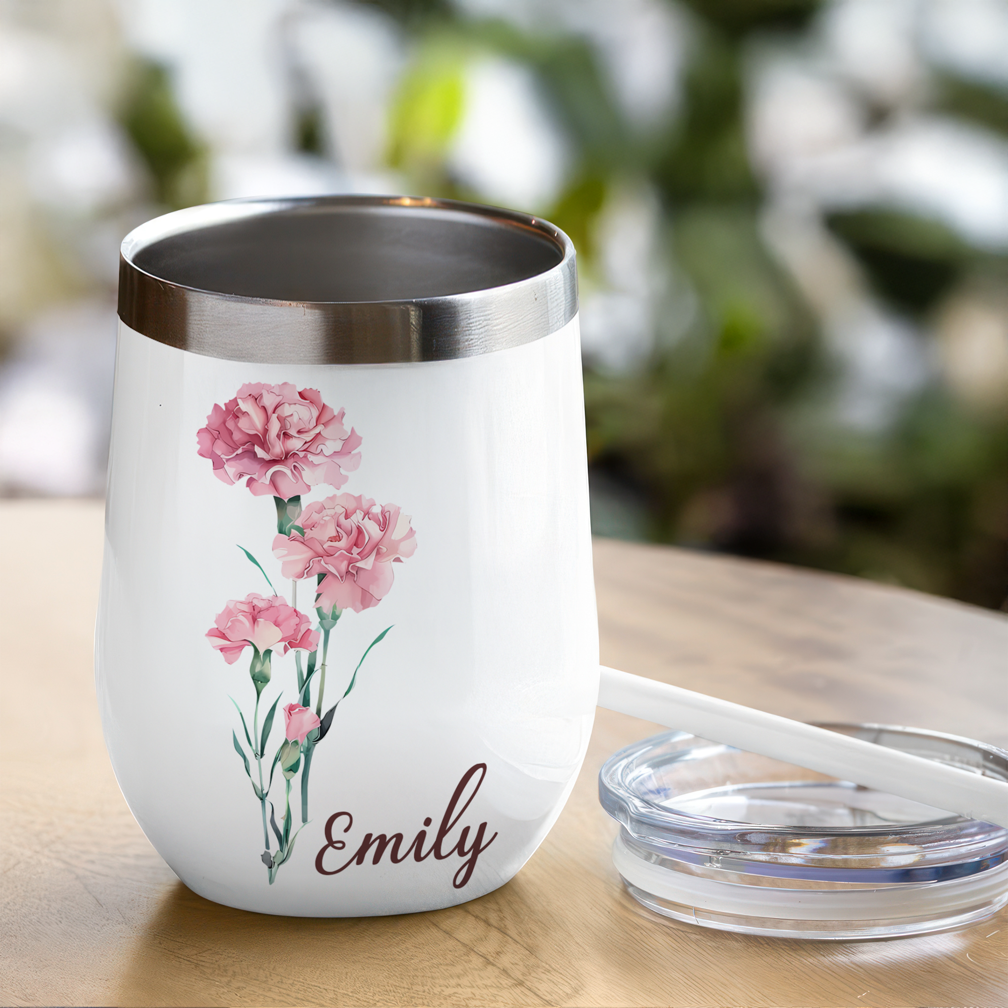 Personalized Flower With Name Wine Tumber Gift For Mom LM32 895375