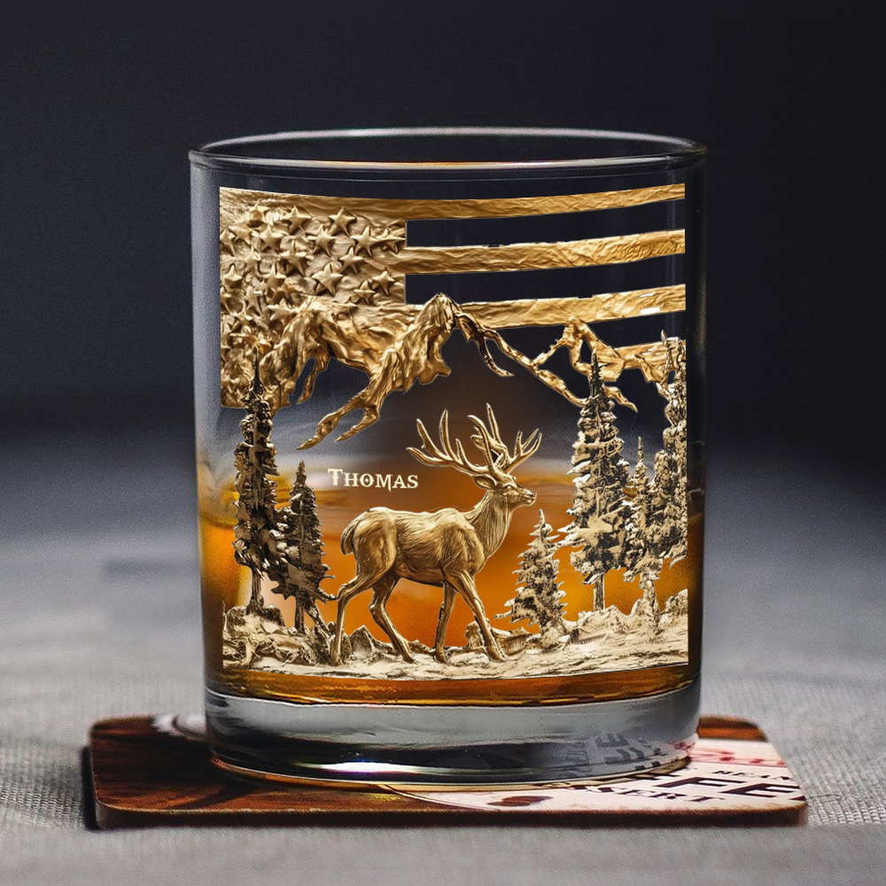 Hunting For Life - Personalized Deer Hunting Whiskey Glass CH07 895390