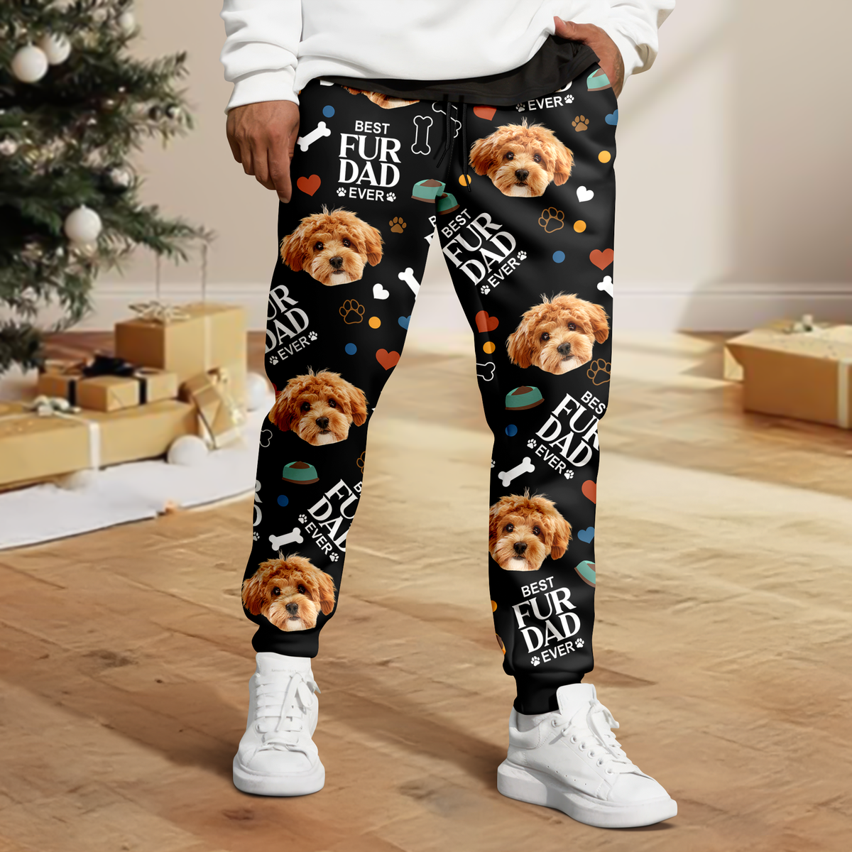 Custom Dog Cat Photo Best Dog Dad Mom Ever Photo Personalized Sweatpants CH07 896566