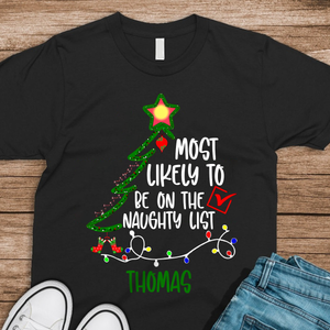 Custom Name Most Likely To Family Christmas Shirt TH10 896005