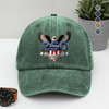 USA 250 Years Anniversary, Freedom Eagle 1776–2026 Washed Denim Baseball Cap HO82 902854