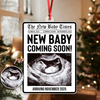 Custom Photo New Baby Coming Soon Acrylic Ornament Christmas Gift For Family HO82 894752