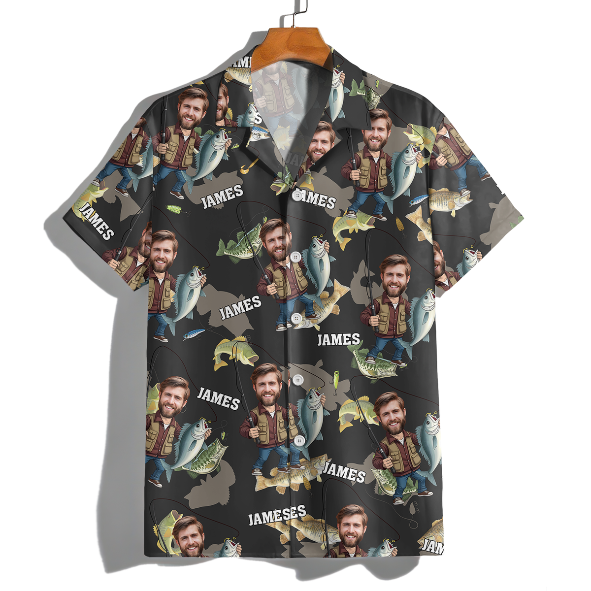 Custom Photo Dad Fishing - Personalized Reel Cool Dad Hawaiian Shirt For Fishing Lover CH07 895748