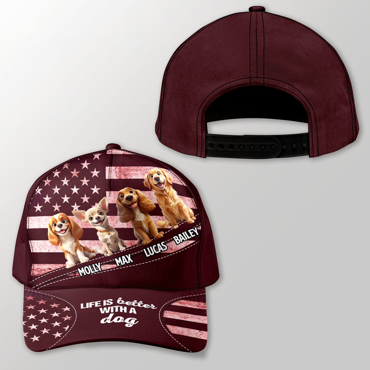 Life Is Better With Dogs - Personalized Cap Gift For Dogs Lovers LM32 897177