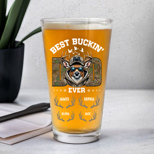 Best Buckin' Dad Hunter Dad Family Beer Glass For Hunter Lovers HO82 893808