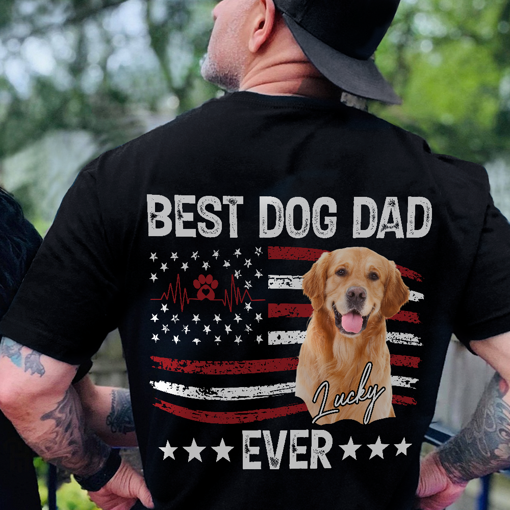Custom Photo Best Dog And Cat Dad Ever Dark Shirt CH07 895888