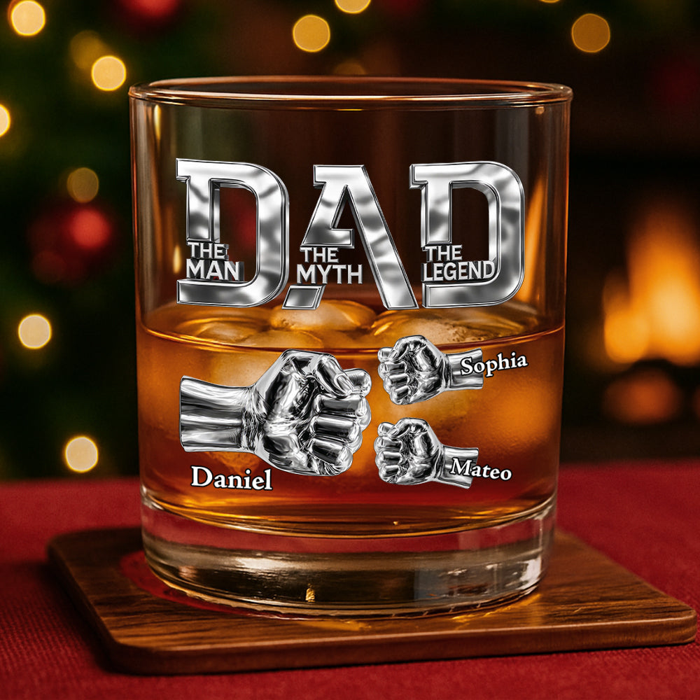 Personalized The Man The Myth The Legend Dad Whiskey Glass CH07 911360