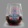 America 250 Firework Wine Glass TH10 894645