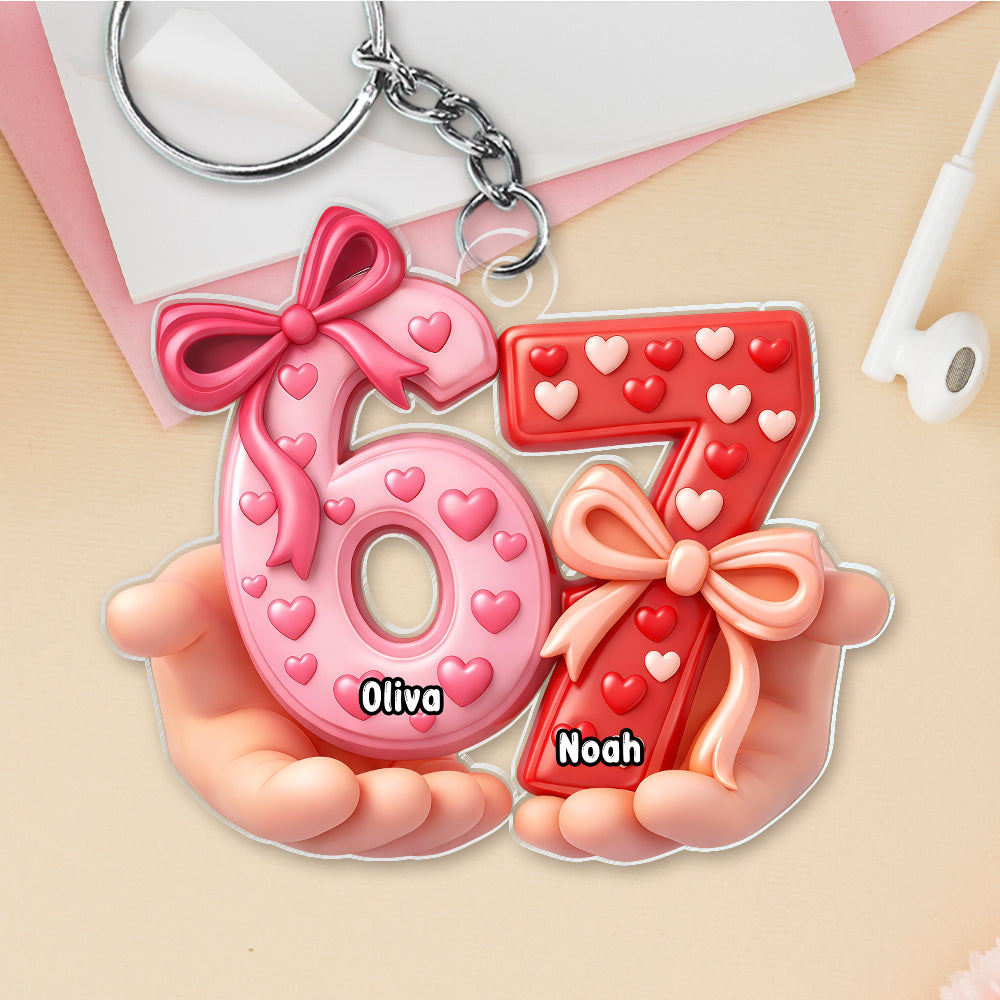 Custom Name 67 Keychain Valentine Gift TH10 898571