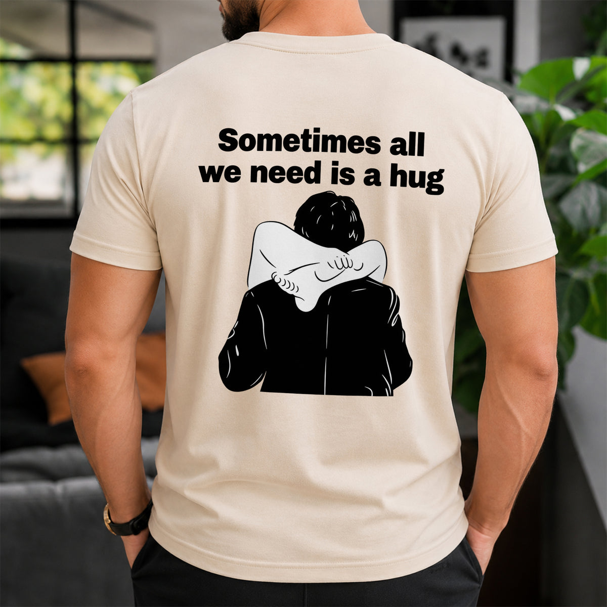 Sometimes All We Need Is A Hug Funny Back Shirt For Couple TH10 171031