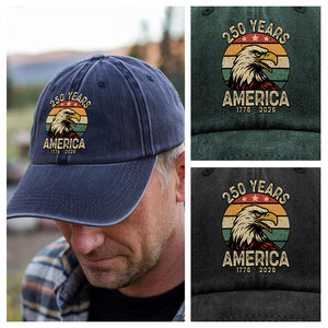 America 250 Years Washed Denim Baseball Cap TH10 894623