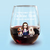A Woman Cannot Survive On Wine Alone Dog Mom - Personalized Wine Glass CH07 895512