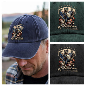 250 Years Of Freedome America Washed Denim Baseball Cap TH10 894545