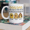 Dog Dad The Man The Myth The Snack Dealer White Mug Personalized Gift For Dog Dad HO82 893702