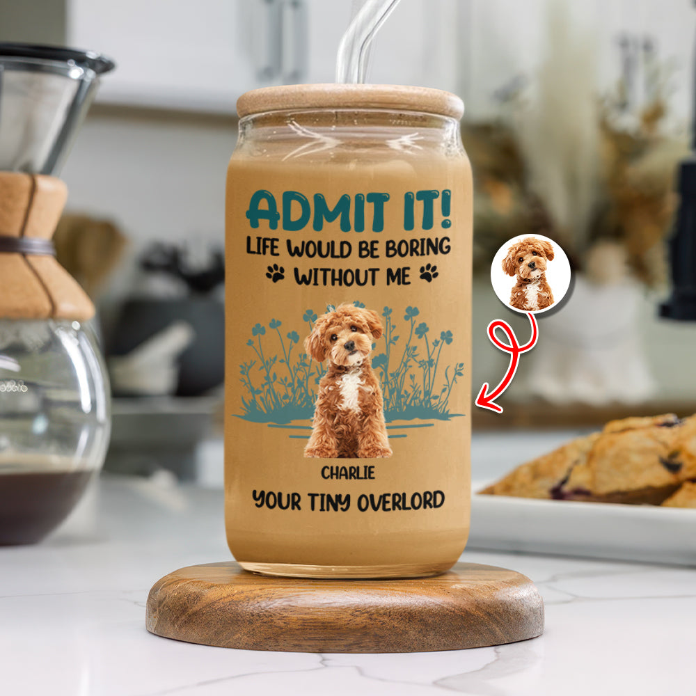 Custom Photo Admit It - Personalized Glass Can With Lid HO82 894670