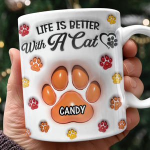 Life Is Better With Paws - Personalized 3D Mug LM32 895007
